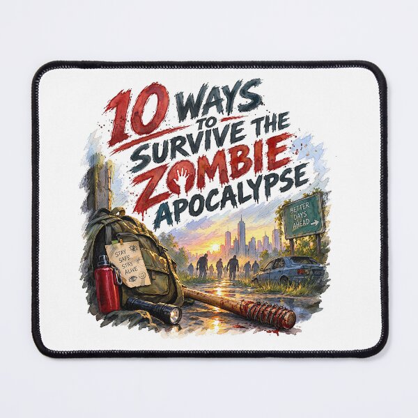 Item preview, 10 Ways to Survive the Zombie Apocalypse designed and sold by Lyric Vault - Rock on.