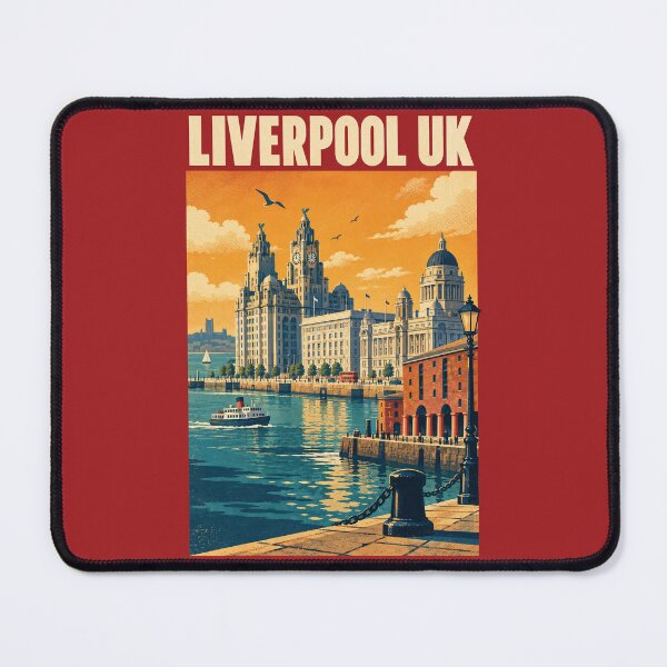 Item preview, Liverpool Travel Poster Vintage Retro Art designed and sold by windmildesigner.