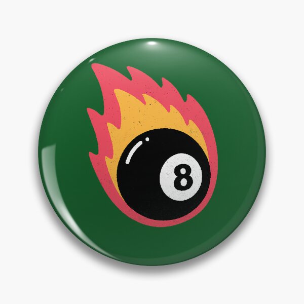 Item preview, Retro Flaming 8 Ball On Fire Pool Lover 440 designed and sold by PaulineStanl15.