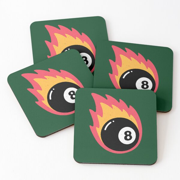 Item preview, Retro Flaming 8 Ball On Fire Pool Lover 440 designed and sold by PaulineStanl15.