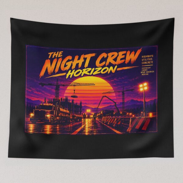 Item preview, The Night Crew Horizon Overnight Worker Shirt designed and sold by StudioBilly3000.