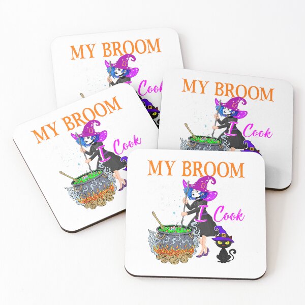Item preview, My Broom Broke So Now I Cook Halloween Witch Cute Lady Lunch T-Shirt designed and sold by Cafe18.