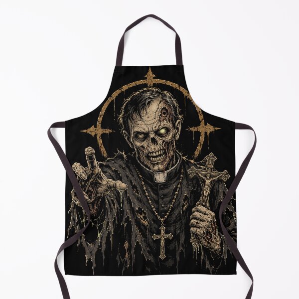 Item preview, Zombie Priest – Gothic Religious Horror Art designed and sold by Stinky Lincy's Apparel Company.