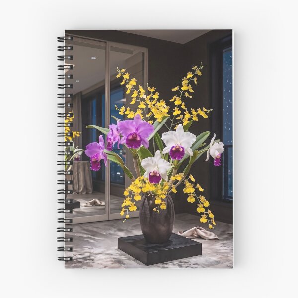 Item preview, Elegant Cattleya Orchid Ikebana Winter Photography designed and sold by conohitoAI-ArtGallery.