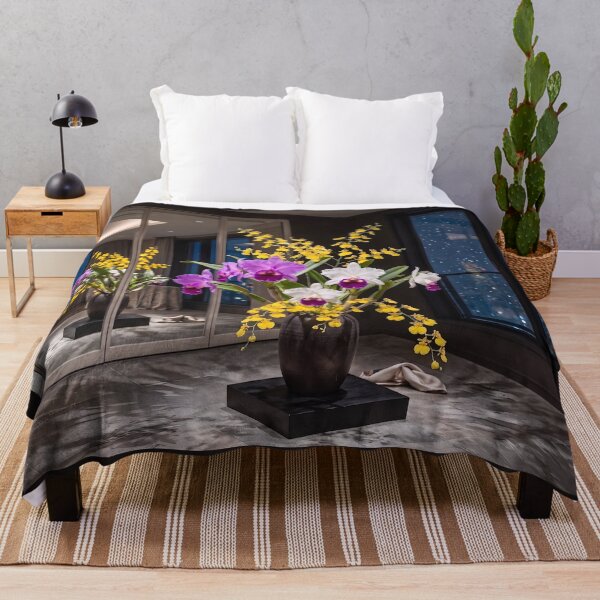 Item preview, Elegant Cattleya Orchid Ikebana Winter Photography designed and sold by conohitoAI-ArtGallery.