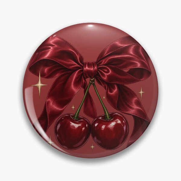 Item preview, Burgundy Bow and Cherries Coquette Aesthetic designed and sold by CHI STUDIO.