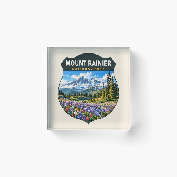 Item preview, Mount Rainier National Park Retro Design designed and sold by Gideon Emmerich.