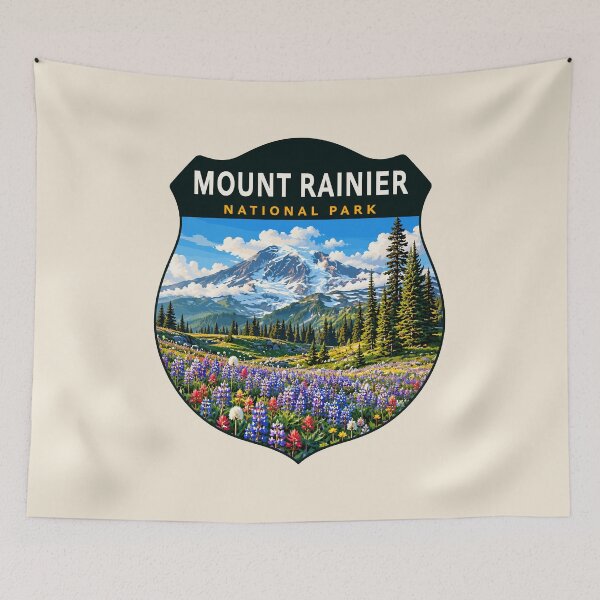 Item preview, Mount Rainier National Park Retro Design designed and sold by Gideon Emmerich.