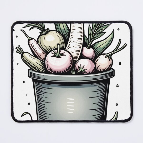 Item preview, Compost Bin Overflowing with Fruits and Veggies - Eco-Friendly Tattoo Design designed and sold by Qubivibe.