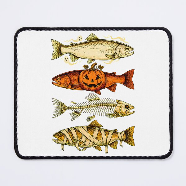 Item preview, Ghost Pumpkin Skeleton Mummy Fish designed and sold by TasuDesigners.