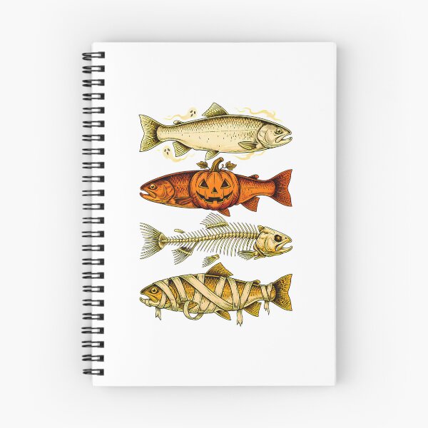 Item preview, Ghost Pumpkin Skeleton Mummy Fish designed and sold by TasuDesigners.
