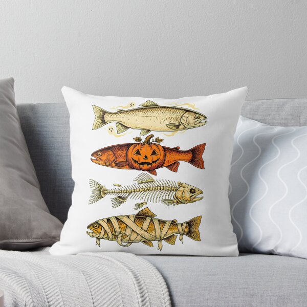 Item preview, Ghost Pumpkin Skeleton Mummy Fish designed and sold by TasuDesigners.
