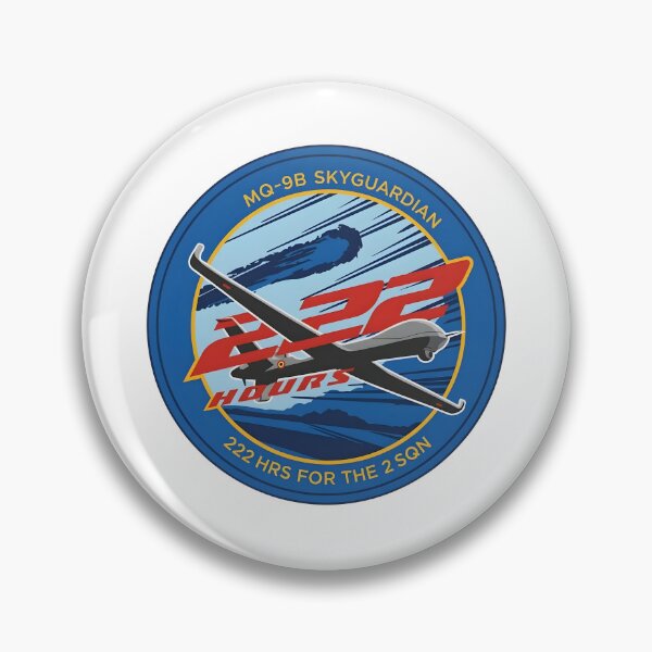 Item preview, Belgian Air Force MQ-9B SkyGuardian "222 Hours for 2 SQN" Milestone Patch designed and sold by CharlieDesings.