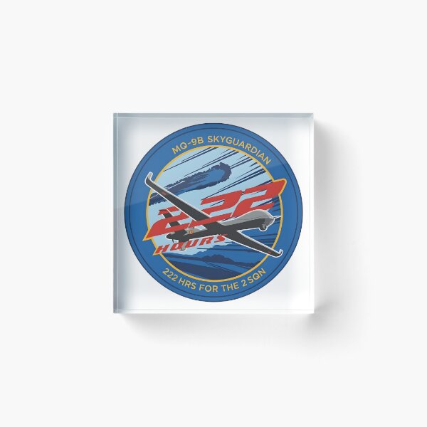 Item preview, Belgian Air Force MQ-9B SkyGuardian "222 Hours for 2 SQN" Milestone Patch designed and sold by CharlieDesings.