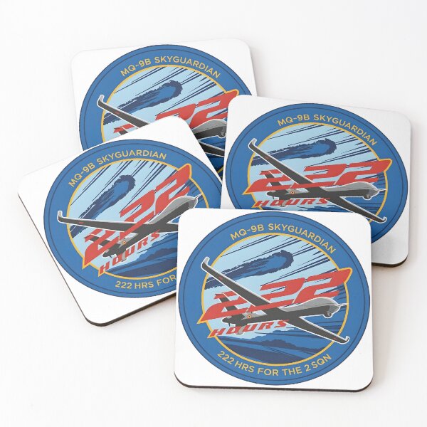 Item preview, Belgian Air Force MQ-9B SkyGuardian "222 Hours for 2 SQN" Milestone Patch designed and sold by CharlieDesings.