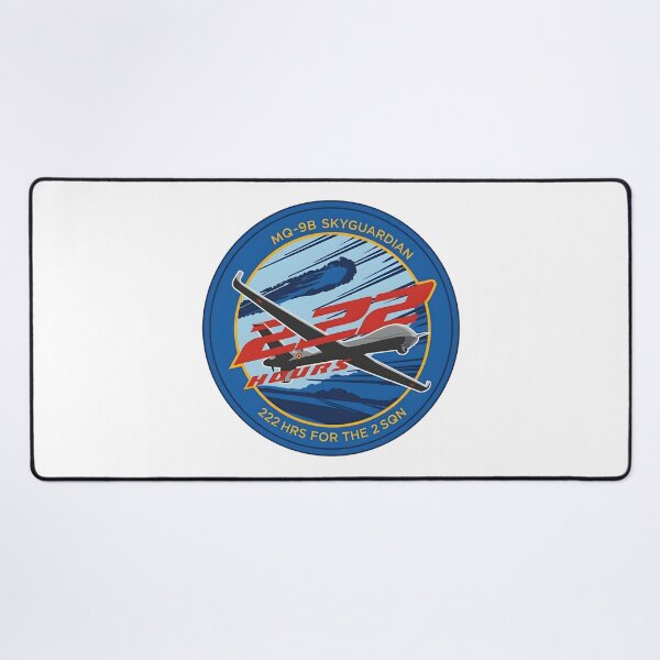 Item preview, Belgian Air Force MQ-9B SkyGuardian "222 Hours for 2 SQN" Milestone Patch designed and sold by CharlieDesings.