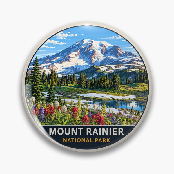 Item preview, Mount Rainier National Park Retro Design designed and sold by Gideon Emmerich.