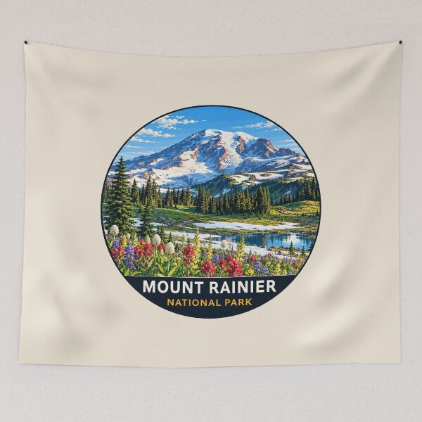 Item preview, Mount Rainier National Park Retro Design designed and sold by Gideon Emmerich.