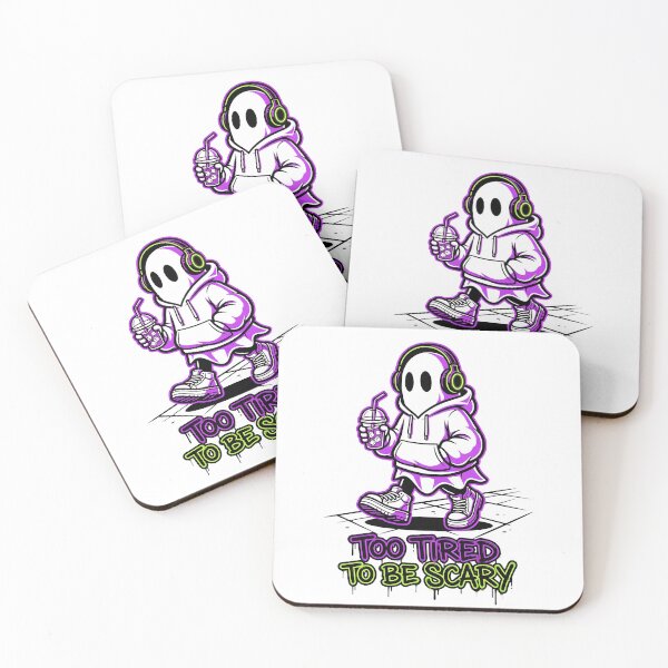 Item preview, Streetwear Ghost Iced Coffee Too Tired To Be Scary Funny Halloween designed and sold by WorldShop17.