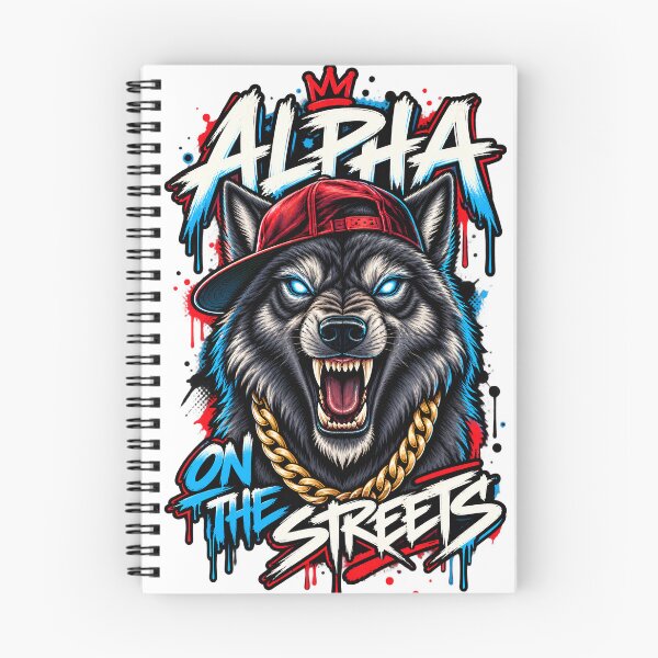 Item preview, Alpha On The Streets Cool Graffiti Wolf Urban Streetwear Mascot designed and sold by Arezaali.