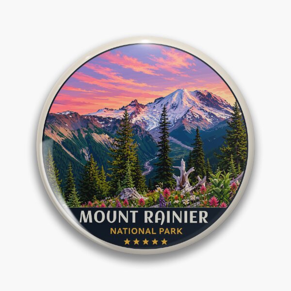 Item preview, Mount Rainier National Park Retro Design designed and sold by Gideon Emmerich.