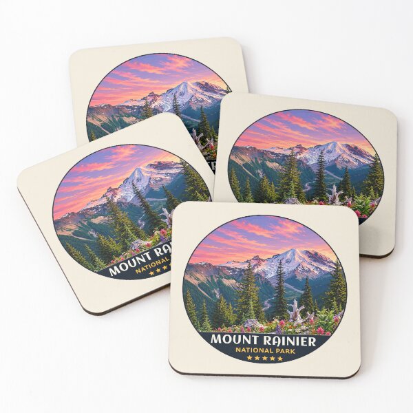 Item preview, Mount Rainier National Park Retro Design designed and sold by Gideon Emmerich.