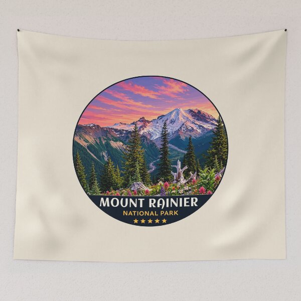 Item preview, Mount Rainier National Park Retro Design designed and sold by Gideon Emmerich.