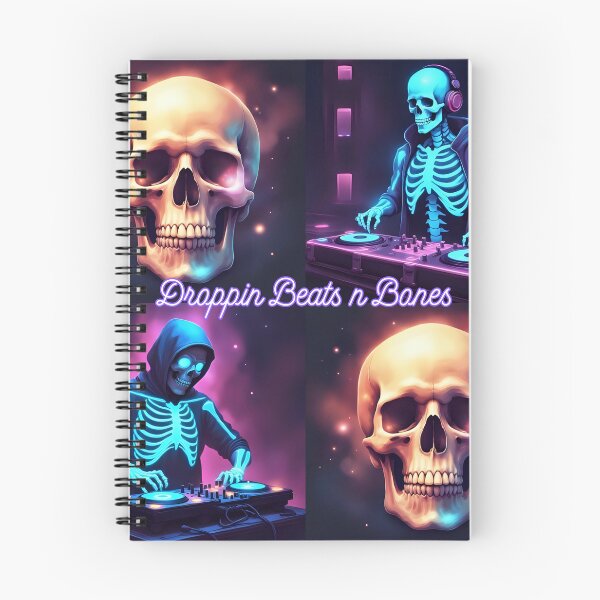 Item preview, DJ Skeletons Neon Rave - Droppin Beats Art designed and sold by soin10s-designs.