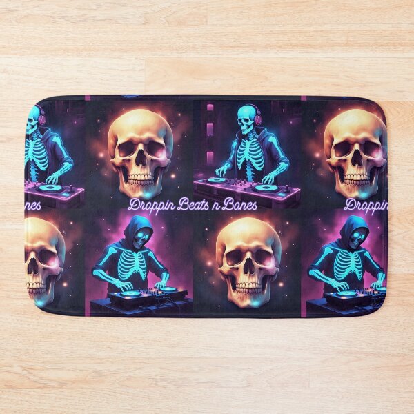 Item preview, DJ Skeletons Neon Rave - Droppin Beats Art designed and sold by soin10s-designs.