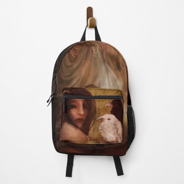 Item preview, Told You So:Hand Painted Dark Academia Greek Myth Illustration Cassandra With Owls and Albino Raven designed and sold by Monica Laipple.