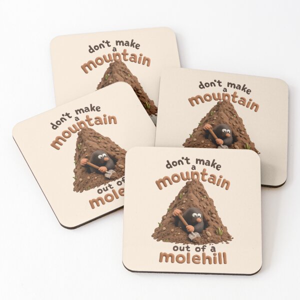 Item preview, Cute Mole Digging Mountain Out Of A Molehill | Claymation Pun designed and sold by Moons Studio.