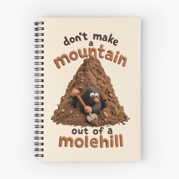 Item preview, Cute Mole Digging Mountain Out Of A Molehill | Claymation Pun designed and sold by Moons Studio.