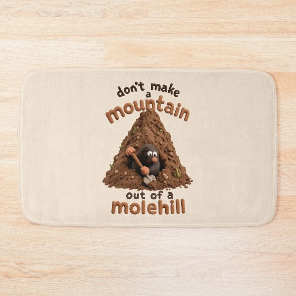 Item preview, Cute Mole Digging Mountain Out Of A Molehill | Claymation Pun designed and sold by Moons Studio.