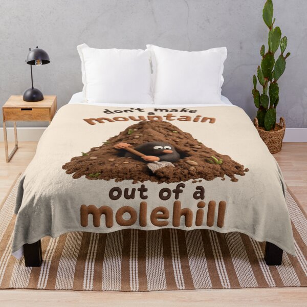 Item preview, Cute Mole Digging Mountain Out Of A Molehill | Claymation Pun designed and sold by Moons Studio.