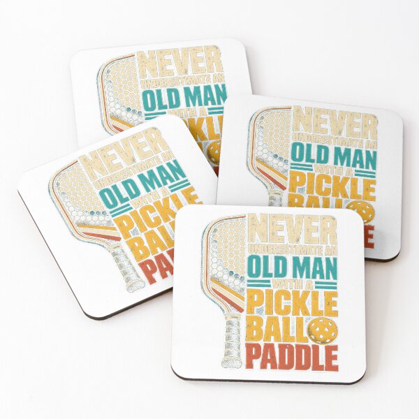 Item preview, Mens Never Underestimate an Old Man with A Pickleball Paddle retro designed and sold by gamoreRony.