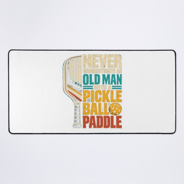 Item preview, Mens Never Underestimate an Old Man with A Pickleball Paddle retro designed and sold by gamoreRony.