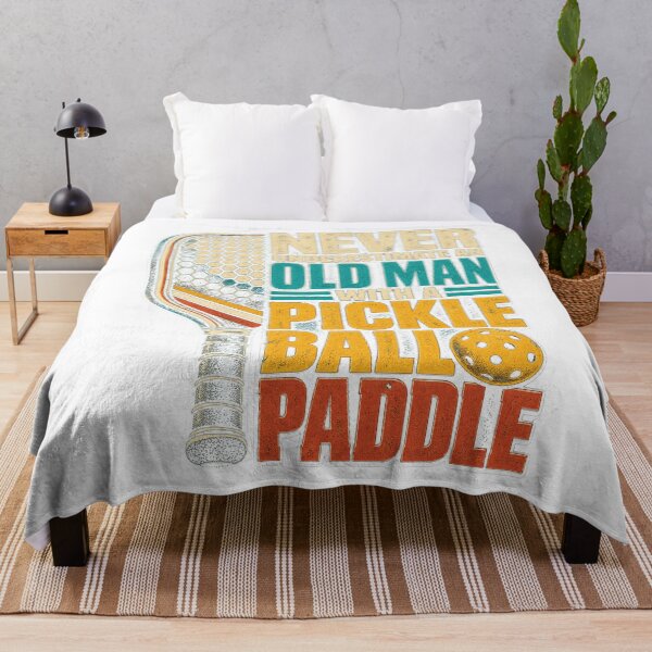 Item preview, Mens Never Underestimate an Old Man with A Pickleball Paddle retro designed and sold by gamoreRony.