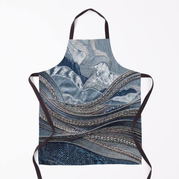 Item preview, Slate Blue Frost Textile Art Landscape designed and sold by KingsArtworx 2.