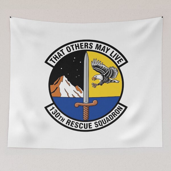 Item preview, USAF 130th Rescue Squadron (130th RQS) Emblem Patch designed and sold by CharlieDesings.