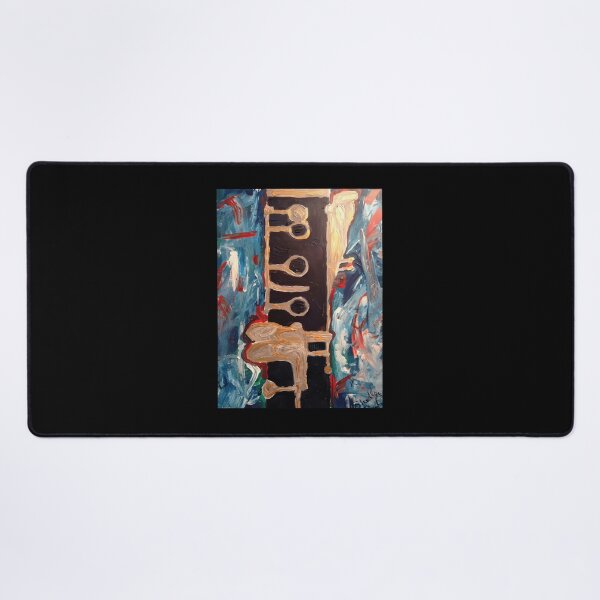 Item preview, Abstract Acrylic Paint Woodwind Instrument Clarinet Canvas designed and sold by PietroSchultz.
