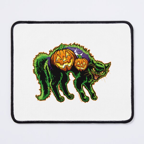 Item preview, Halloween Retro Black Cat And Pumpkins Scene designed and sold by TasuDesigners.