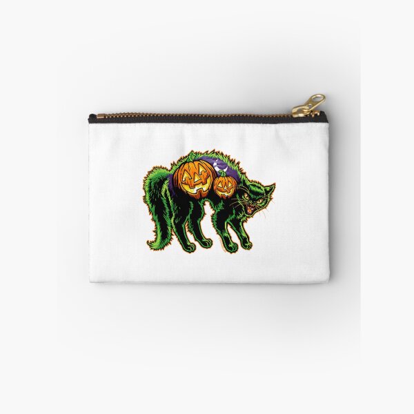 Item preview, Halloween Retro Black Cat And Pumpkins Scene designed and sold by TasuDesigners.
