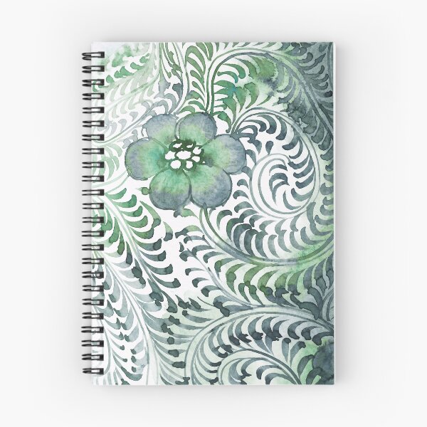 Item preview, Chinoiserie Green Swirl Floral Watercolor Pattern designed and sold by Fani*.