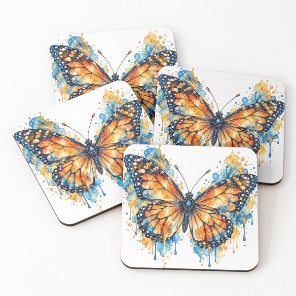 Item preview, Luminous Watercolor Monarch designed and sold by Peachy Dreams.