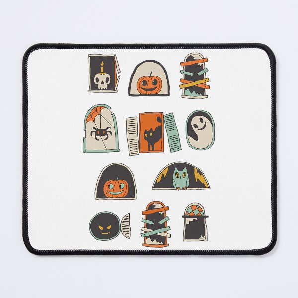 Item preview, Halloween Windows With Ghost Black Cat Spider Pumpkin designed and sold by TasuDesigners.