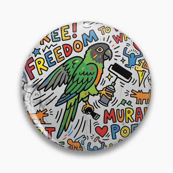 Item preview, Dusky Conure Mural Poet designed and sold by PictoVibe.