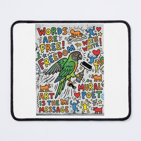 Item preview, Dusky Conure Mural Poet designed and sold by PictoVibe.