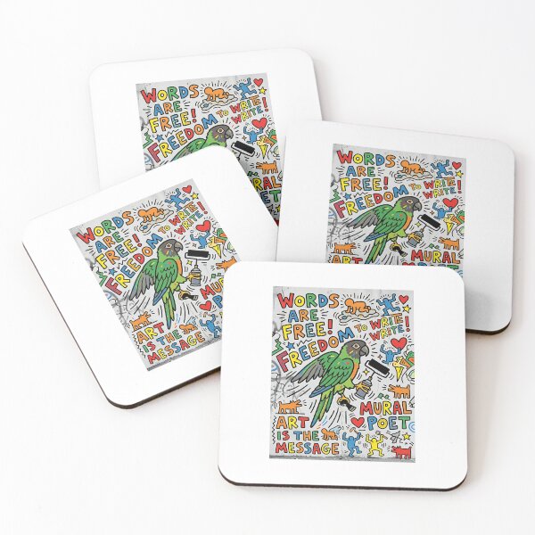 Item preview, Dusky Conure Mural Poet designed and sold by PictoVibe.