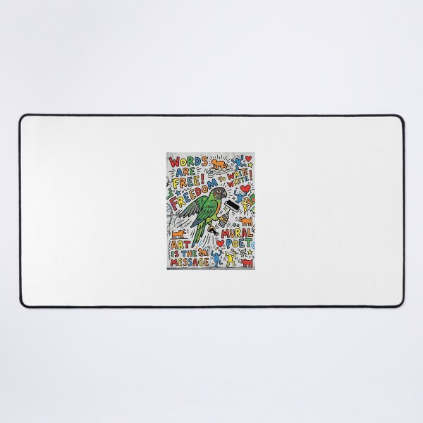 Item preview, Dusky Conure Mural Poet designed and sold by PictoVibe.