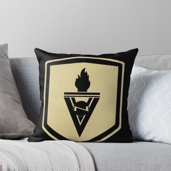 Item preview, Traditional Heraldic Shield Torch Flame Latin Quote Badge designed and sold by PietroSchultz.